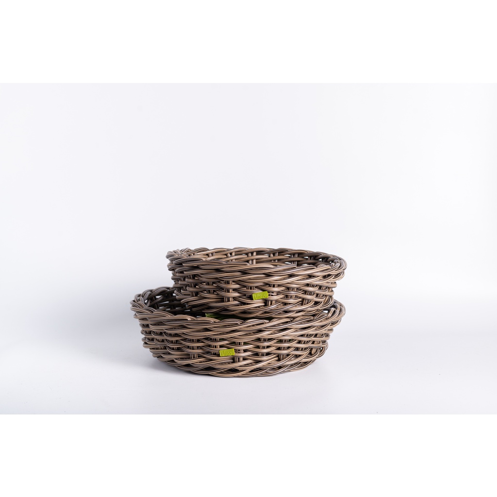 Low in Curved Basket in Bright Nude - Large