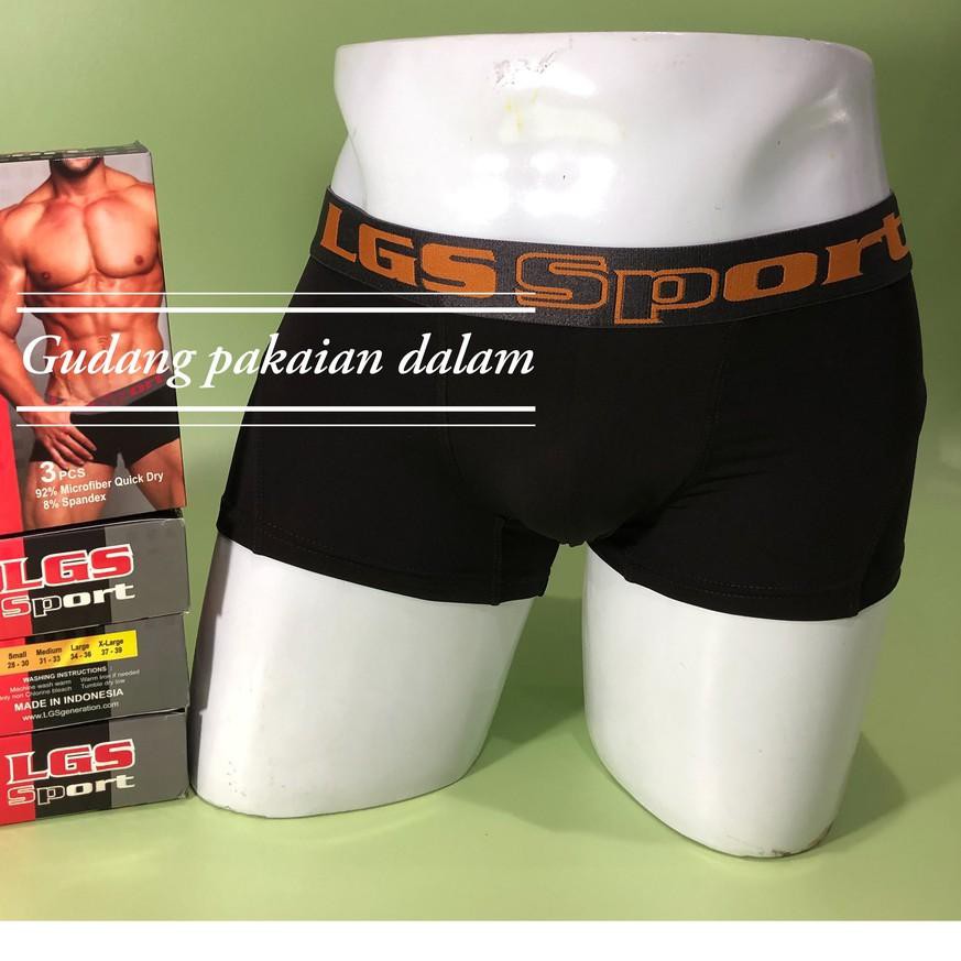 Flash Shops PROMO SALE LGS Underwear |Celana Boxer Pria |LEBX 004.646.3 1BOX ISI-3-|Sport-Best Sel