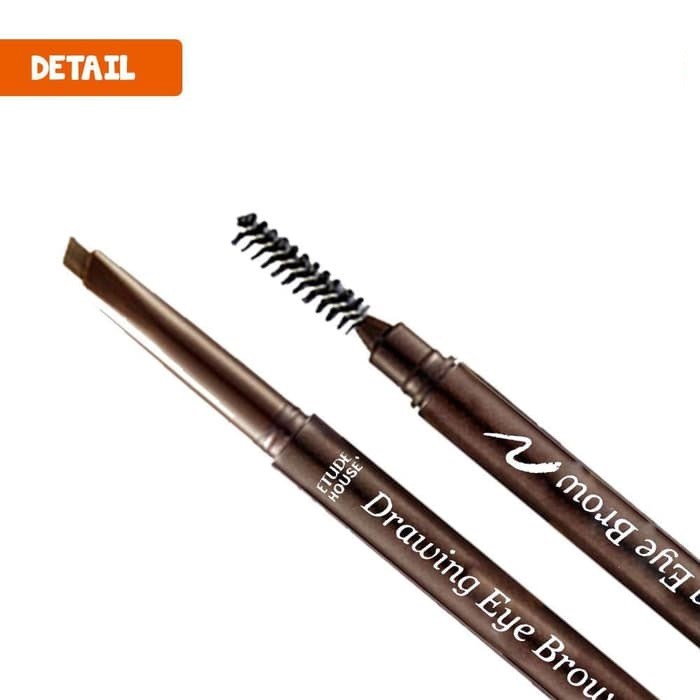 Pensil Alis Drawing Eyebrow Eye Brow + Brush Pensil + Sikat Kuas Alis Eyebrow Kuas Sikat