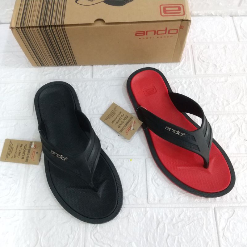 Sandal Jepit Karet Ando Kasual tipe Booster | Sandal Karet Ando | Sandal Jepit Karet | Sandal Basah | Sandal hujan | Sandal Wudhu