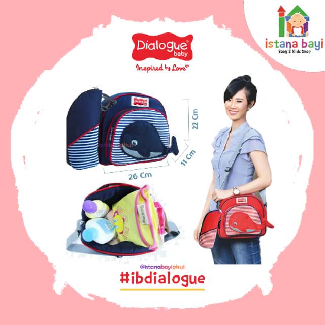 Dialogue Baby Tas Medium Whales Series DGT7133 - Tas Perlengkapan Bayi