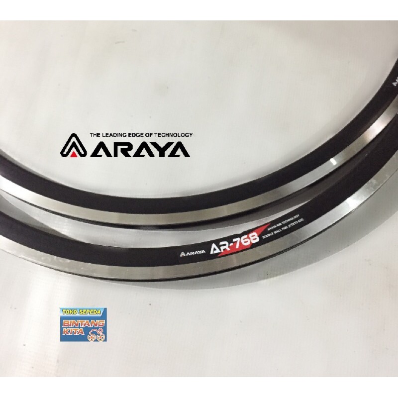 Velg Rims Fixie Roadbike 700c Brakeline 32hole Araya AR-768