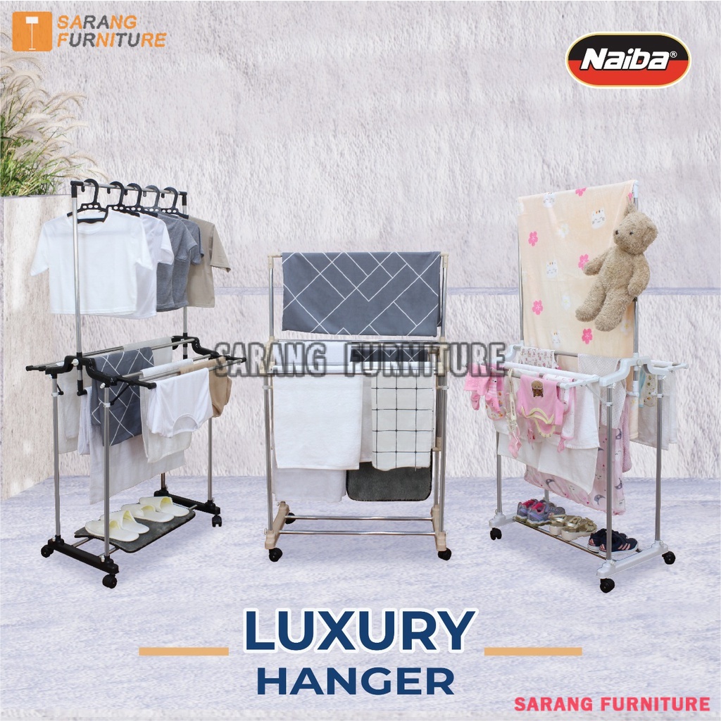 TOWEL HANGER STAINLESS JEMURAN STAINLESS JEMURAN NAIBA 1414 MAGIC HANGER JEMURAN BAJU NAIBA JEMURAN HANDUK