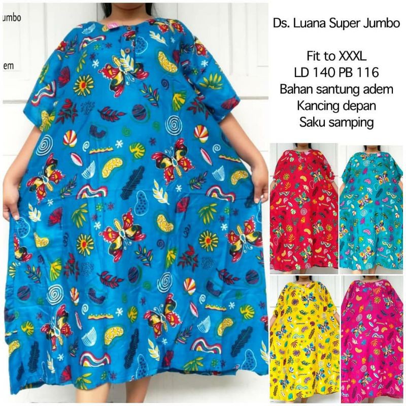 Daster jumbo fit xxxl/daster kekinian bahan halus/daster motif bagus/daster keren/daster busui (cod)