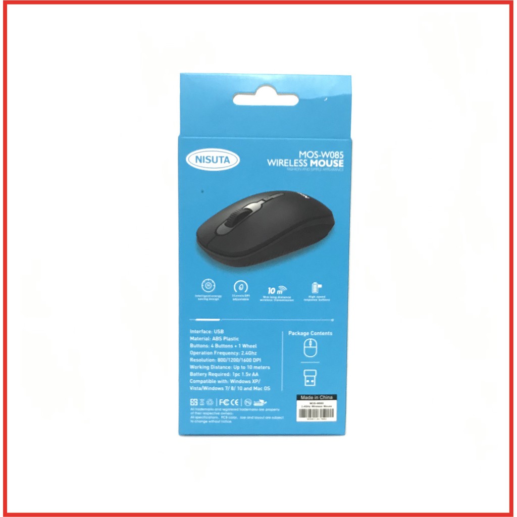 Mouse Wireless Nisuta MOS - W085