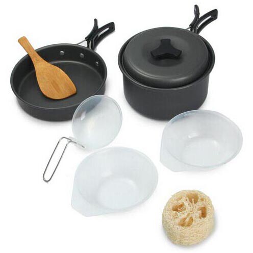 PANCI CAMPING 8 Pcs WH-200 Panci Masak Outdoor Cooking Set Panci Set Panci Kemah Panci Piknik Murah