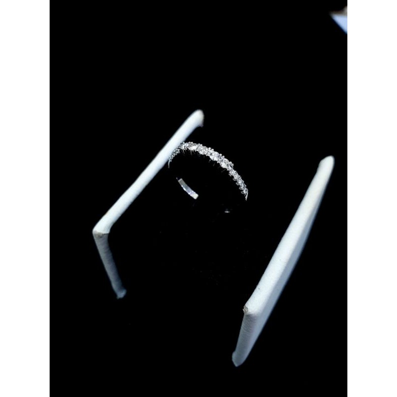 listring simple full berlian asli dan emas putih