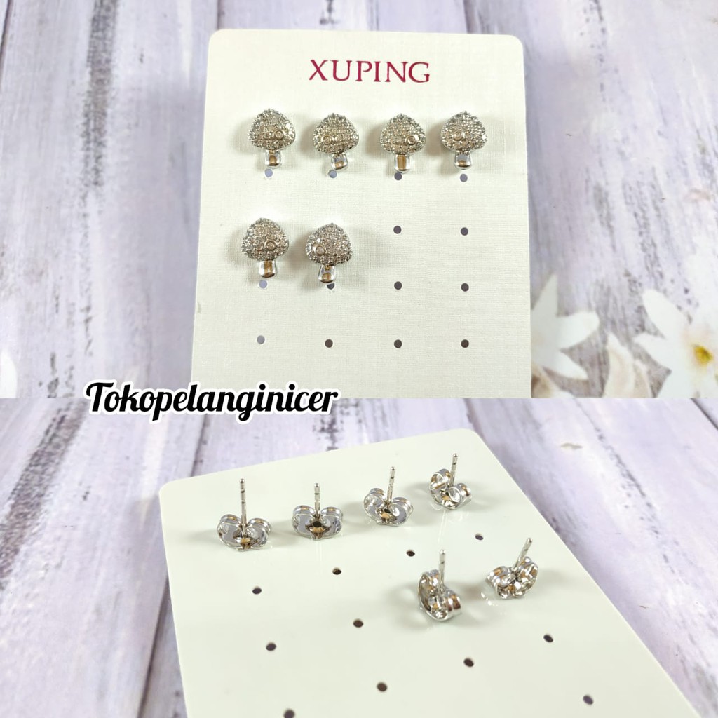 Anting Xuping Mewah Model Daun Permata Anti Karat