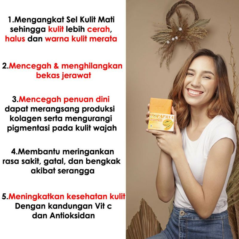 Sabun RDL Papaya Orengs tua dan kuning 135 Grams