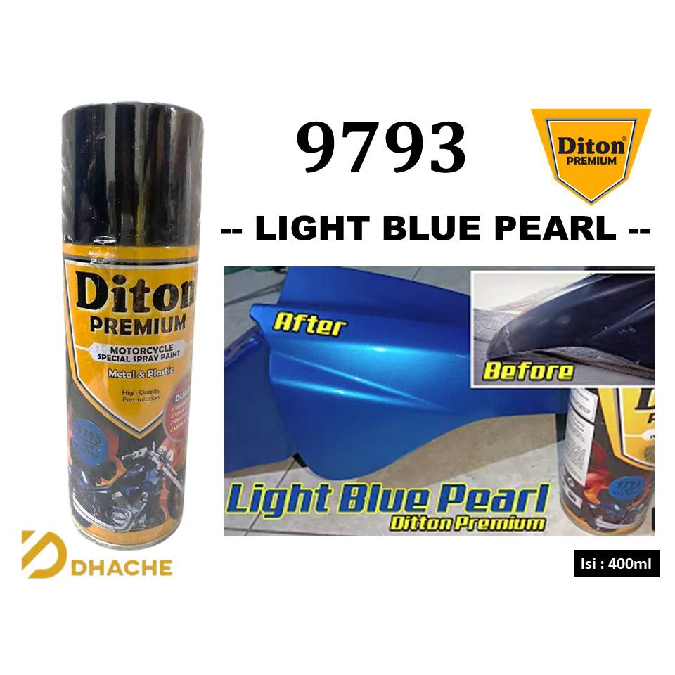 Cat Pilox Diton Premium LIGHT BLUE PEARL 9793 400cc warna biru muda mutiara