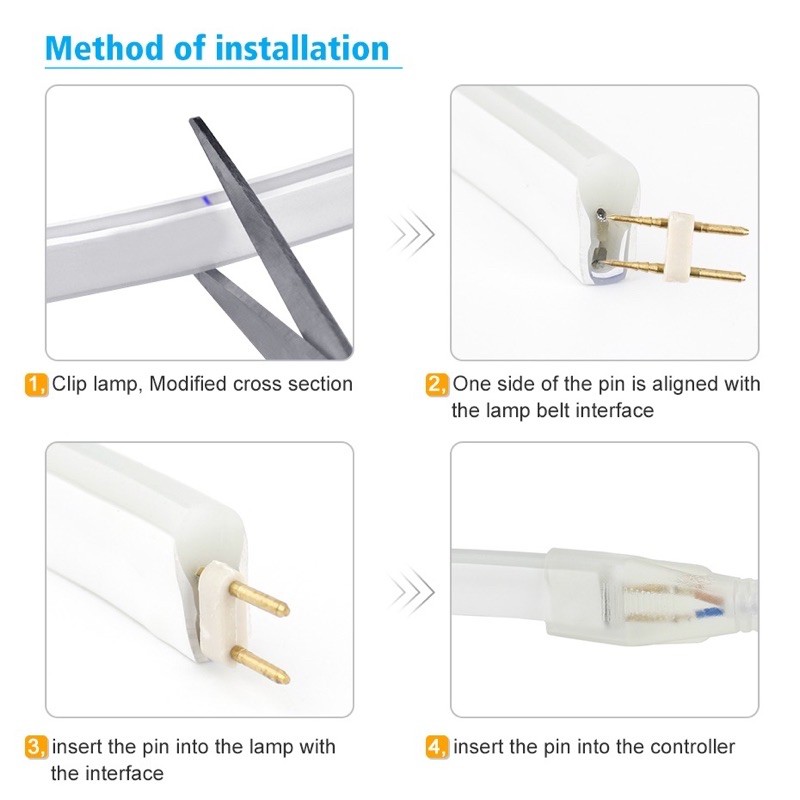 LAMPU LED NEON FLEX SELANG 220V METERAN FLEXIBLE SIGN STRIP OUTDOOR INDOOR (LAMPU TIK TOK) BAGUS