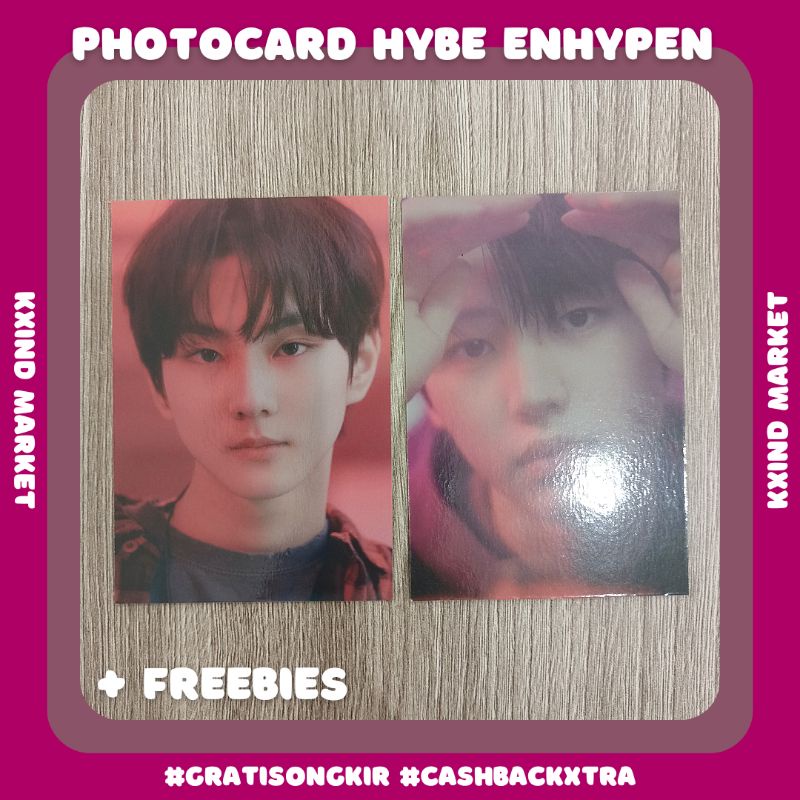 Photocard Hybe Insight Enhypen Jungwon Sunghoon / PC hybe / PC Jungwon / PC sunghoon