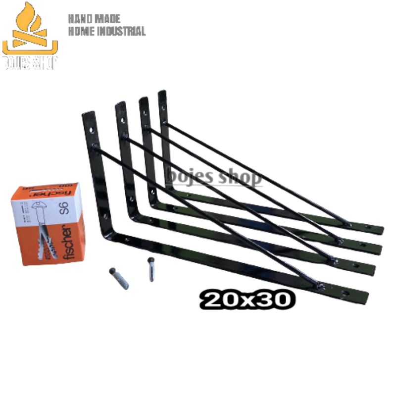 Besi siku penyangga rak dinding pangkon rak dinding minimalis