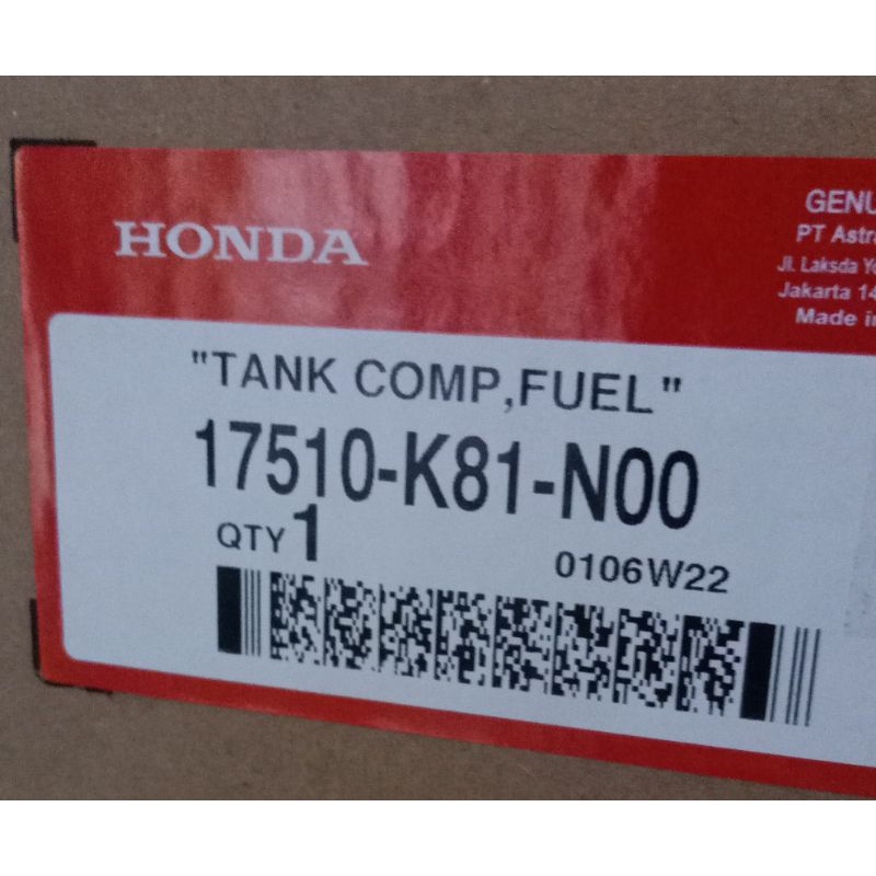 tangki beat f1 2018-2019 (17510k81n00)