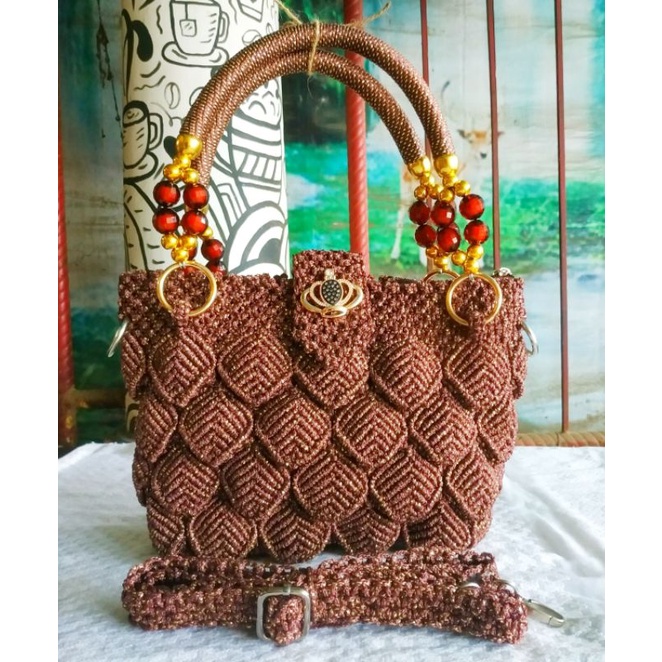 Tas Tali Kur Blink / Tas Tali Kur Motif Daun/ Tali kur blink