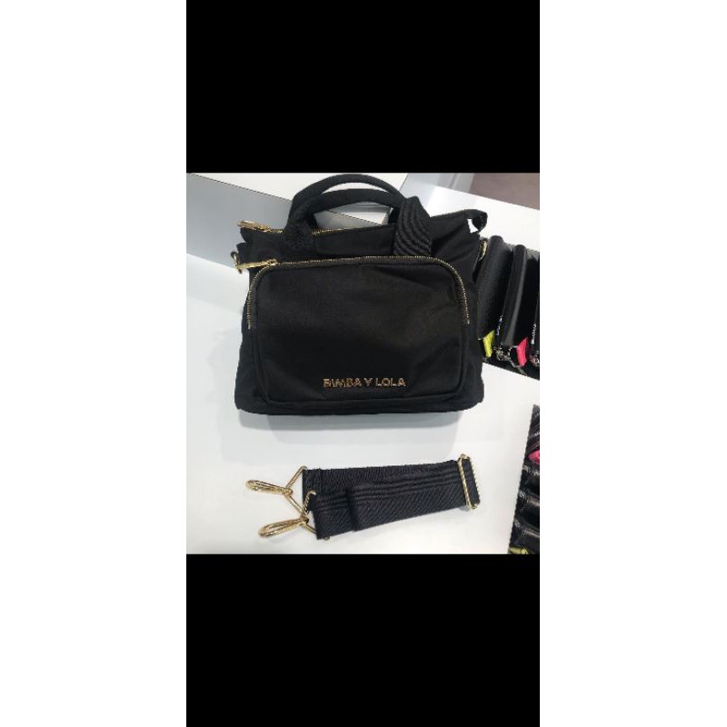 PRELOVED BIMBA Y LOLA Black Square Pocket Bag ORIGINAL