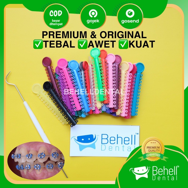 ORIGINAL TEBAL KARET BEHEL MOTIF POWER O 1 PACK FREE SONDE ALAT GANTI PASANG NYA . RING BULAT ISI 40