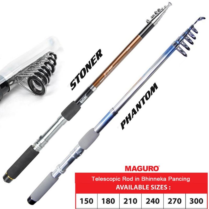 Joran Maguro STONER | PHANTOM | Telescopic Rood | Antena Rood