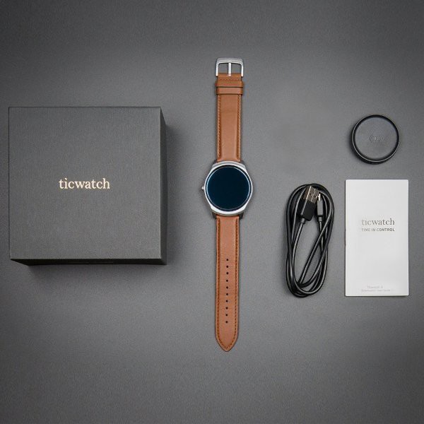 KAMERA DIGITAL Ticwatch 2 Classic Oak Stainless Steel Smartwatch with Leather Band MEWAH