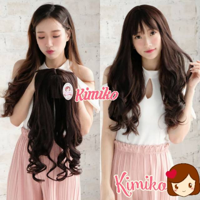 TOUPEE CLIP PONI TIPIS CURLY MERK KIMIKO
