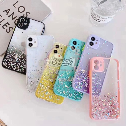 Softcase Casing Case Fuze Candy Motif Star Glitter Bling Bling Samsung A11 A12 A20 OR457