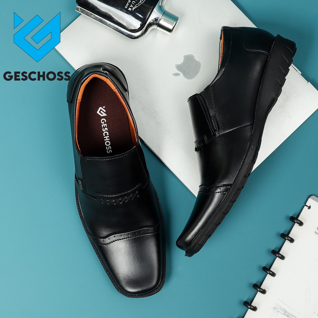 GESCHOSS Sepatu Pantofel Pria | Sepatu Kantor Formal | Sepatu Kantor Pria | Sepatu Kerja Formal | Sepatu Kantor Murah | Oxford