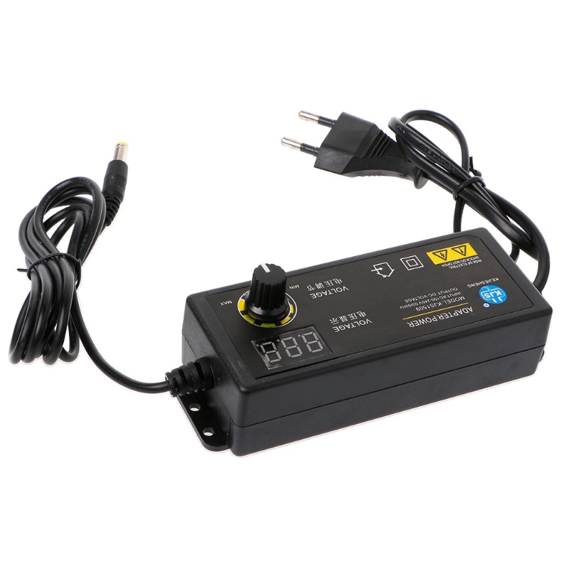 Btsg 60W 3-24V Adaptor Adjustable Dengan Layar Display Tegangan DC5.5x2.1/2.5mm