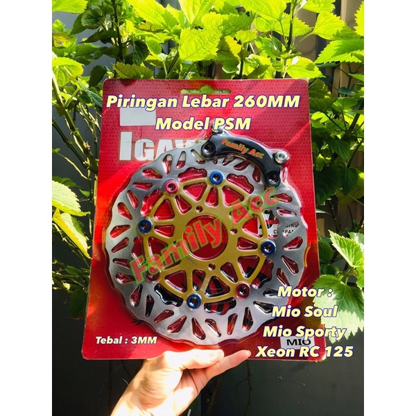 Piringan Disc Cakram Lebar Depan Copy PSM 260MM+Breket Mio Soul / Mio Sporty / Xeon RC / Xeon Gt 125 / Aerox 125