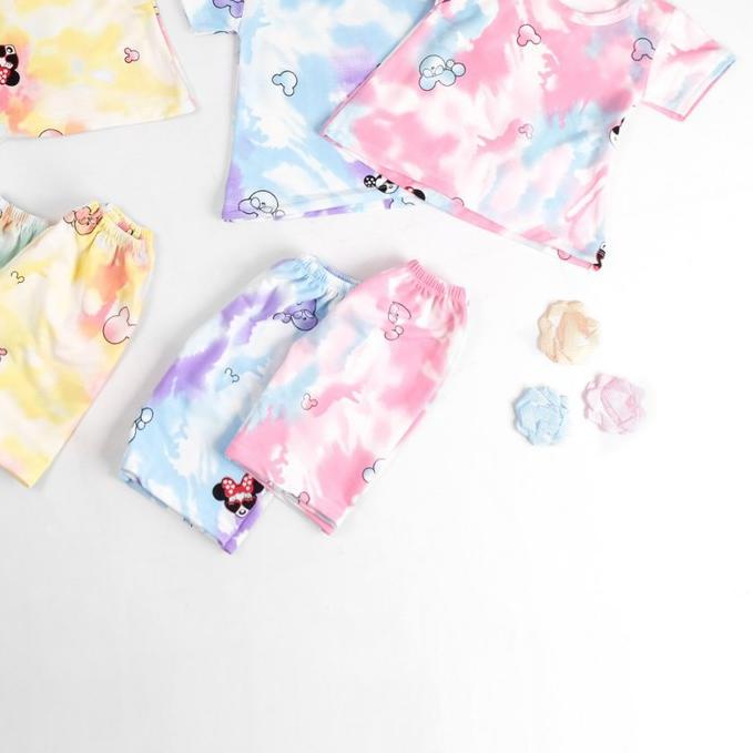 Owlet - setelan anak perempuan / kaos anak perempuan / setelan tie dye anak