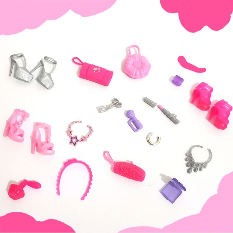 Accessories Barbie Original & Barbie Accessories & Barbie Heels & Sepatu Barbie & Tas Barbie & Kalun