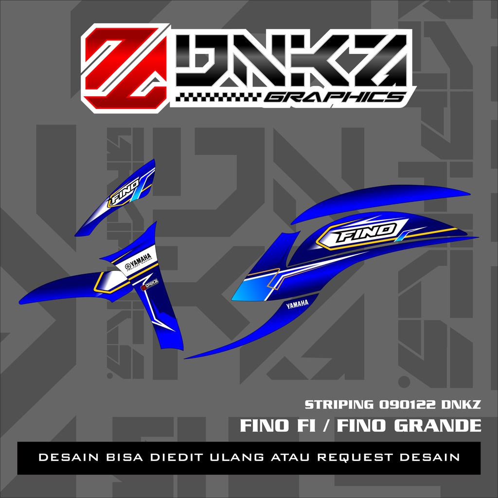 Stiker Fino FI  Grande 125 Decal Striping Fino FI  Grande 125 Premium ST090122 DNKZ