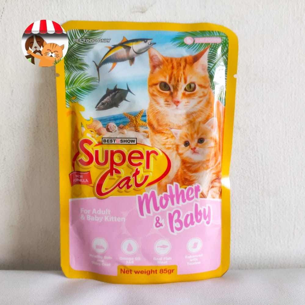 Super Cat Makanan kucing basah Supercat Pouch Kitten 85gr