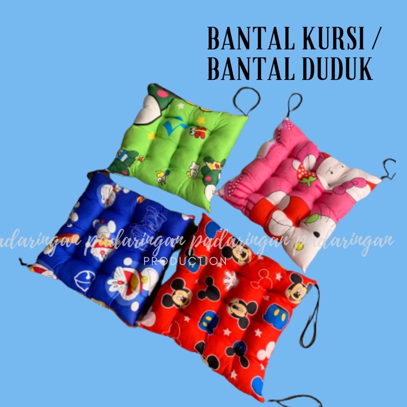part 3 bantal kursi / alas duduk karakter, kotak & polkadot / bantal duduk kursi / bantal duduk lese