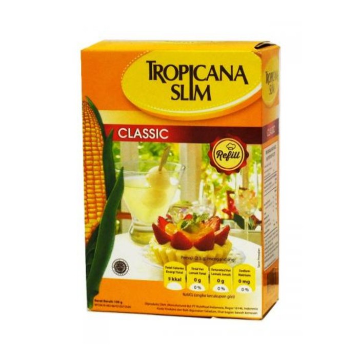 

GULA RENDAH KALORI DIET DIABETES TROPICANA SLIM CLASSIC 100 GR REFILL ISI ULANG NON SACHET