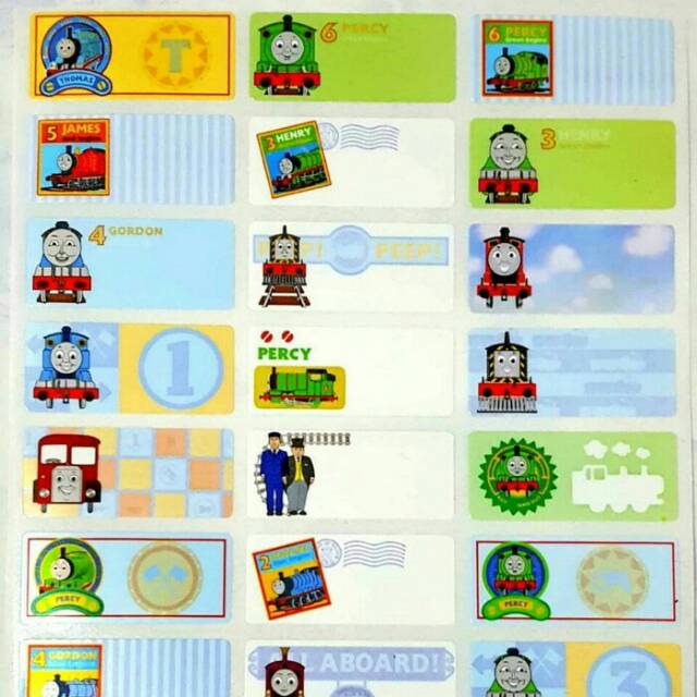 

Label nama anti air stiker waterproof Premium Thomas and friend Ori