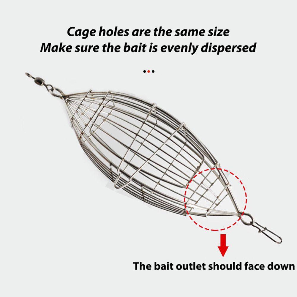 Augustina 1pc Keranjang Umpan Pancing Bahan Stainless Steel