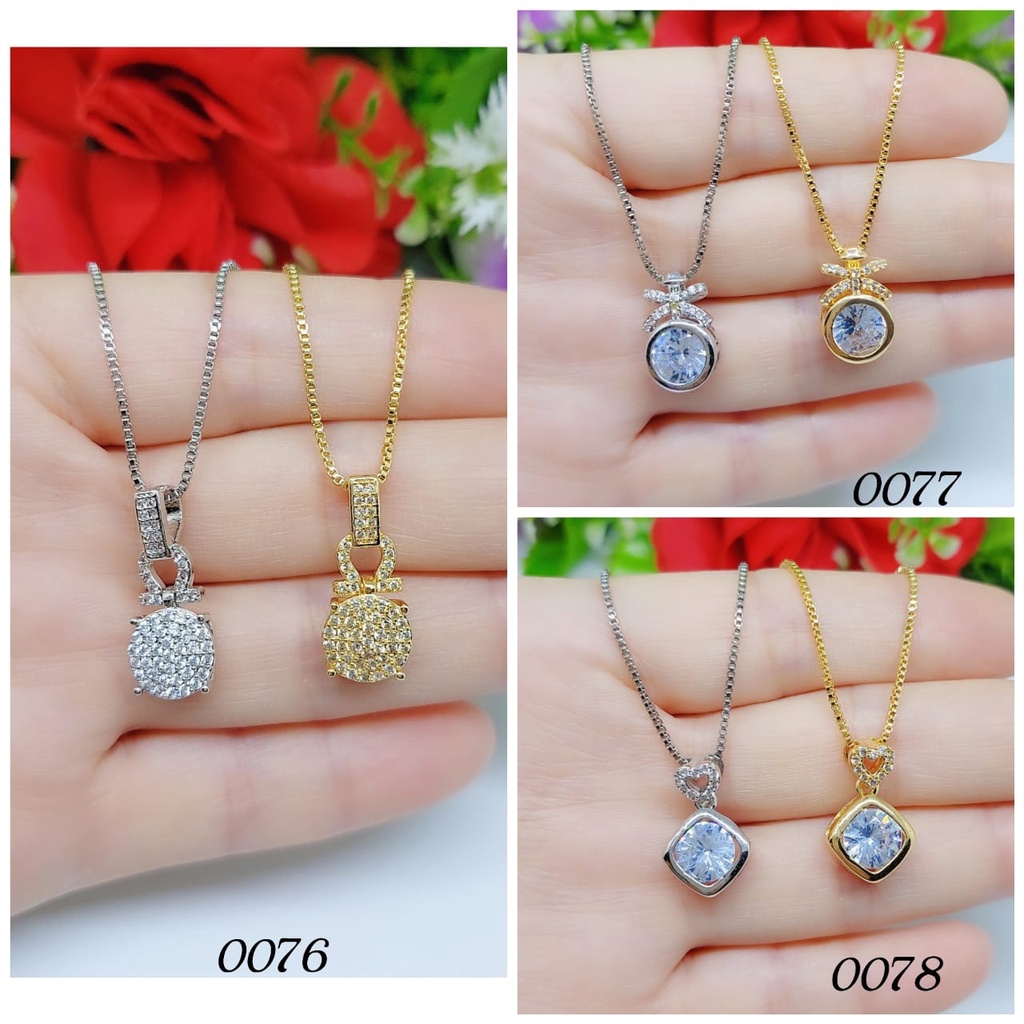 Kalung permata lapis emas perhiasan xuping jewelry 0072-0078