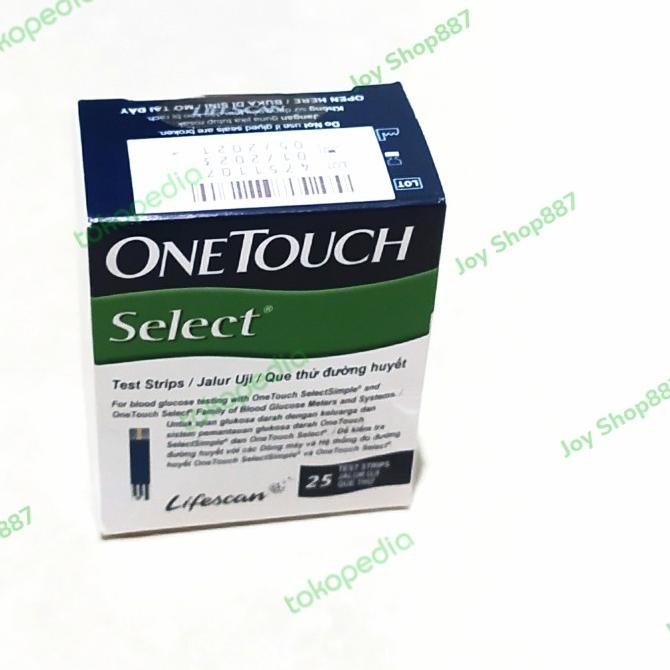 Strip One Touch Select Simple Alat Test Gula Darah 25 Strip Original Termurah
