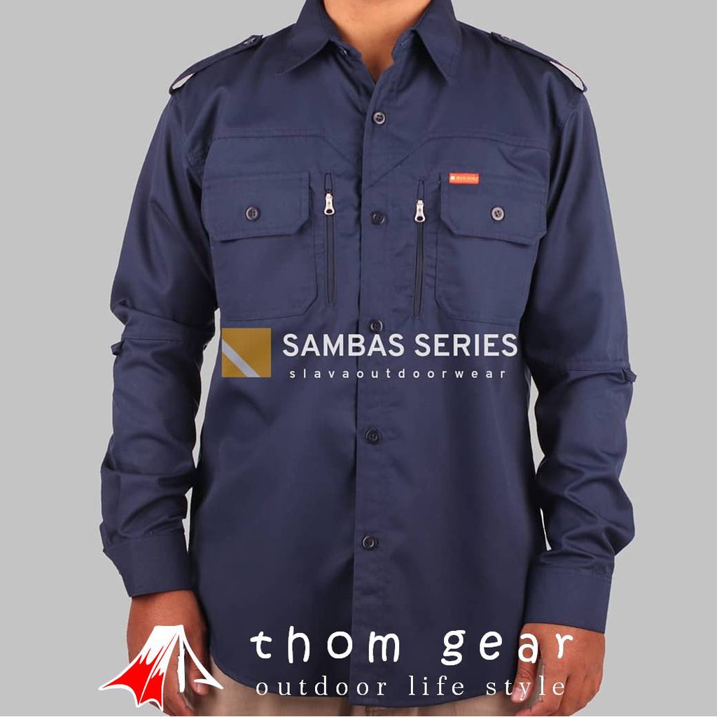 Thomgear Kemeja Pdl Slava Sambas Series Pakaian Dinas Lapangan Outdoor Shirt Berkualitas Thomgear