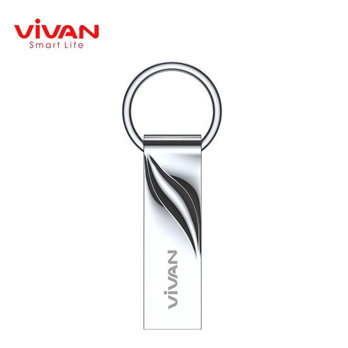 Flashdisk VIVAN VF316 16GB With Ring Design Silver - Garansi Resmi 5 Tahun