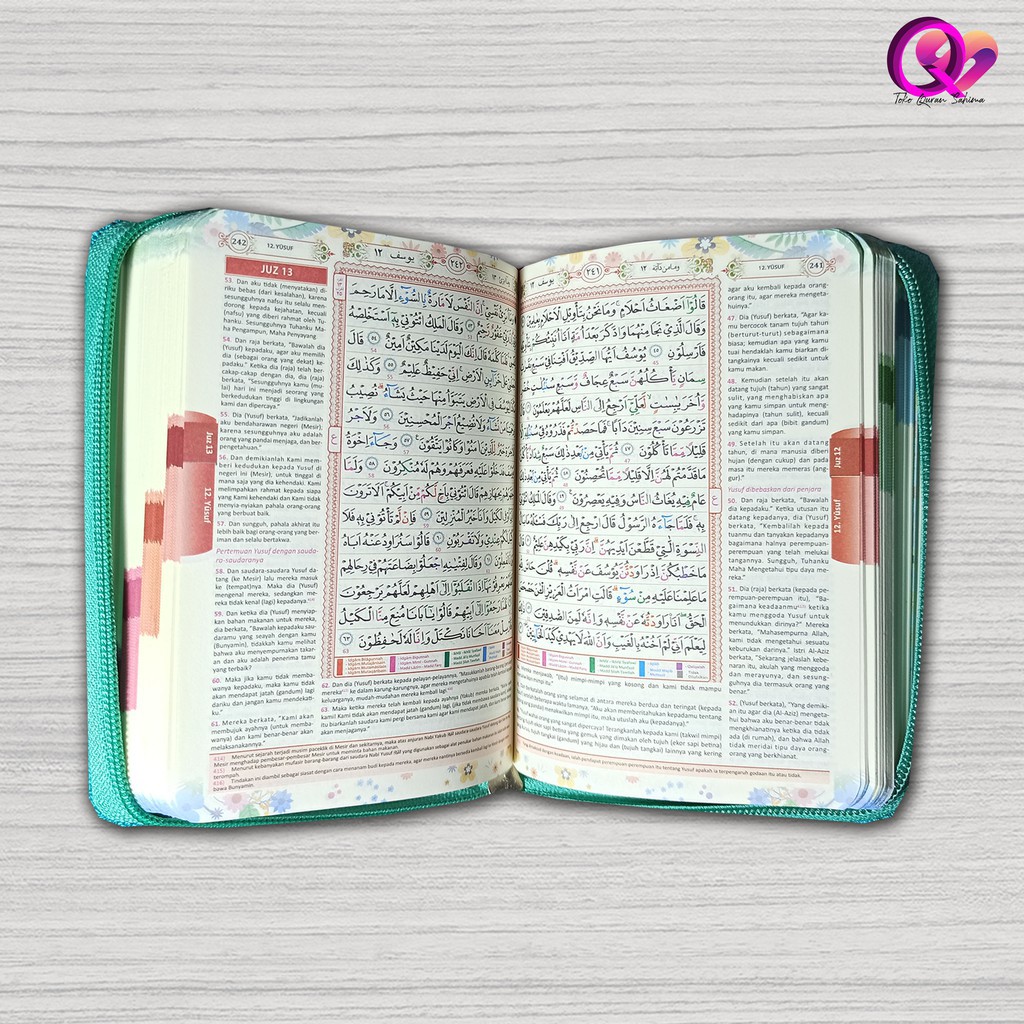 Al-Quran Maryam Mushaf Khadijah Quran Rainbow Tajwid Dan Terjemah A6 Jaket Penerbit Al-Fatih Quran