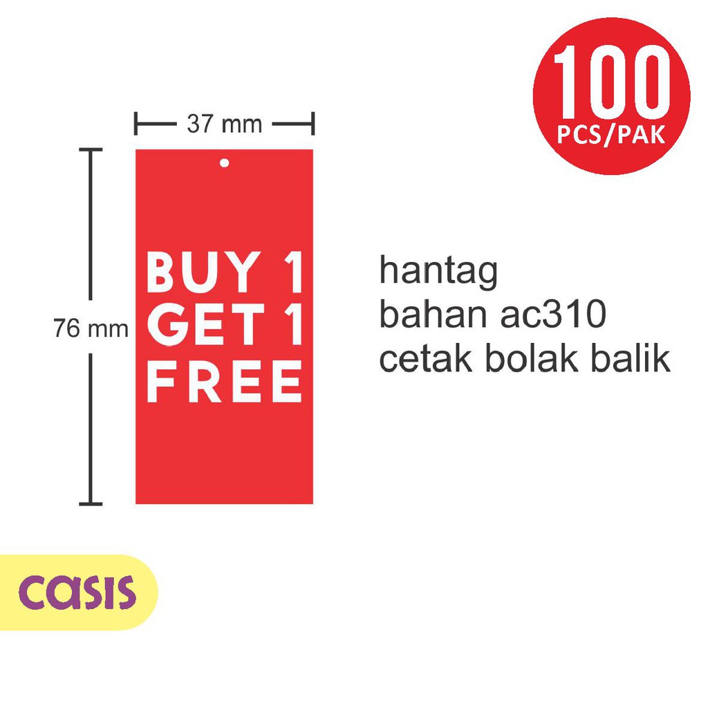 

hang tag label produk - CASIS