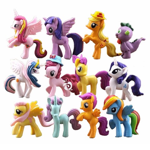 My Little Pony Topi Figure Set 12 Pajangan Miniatur Mainan  