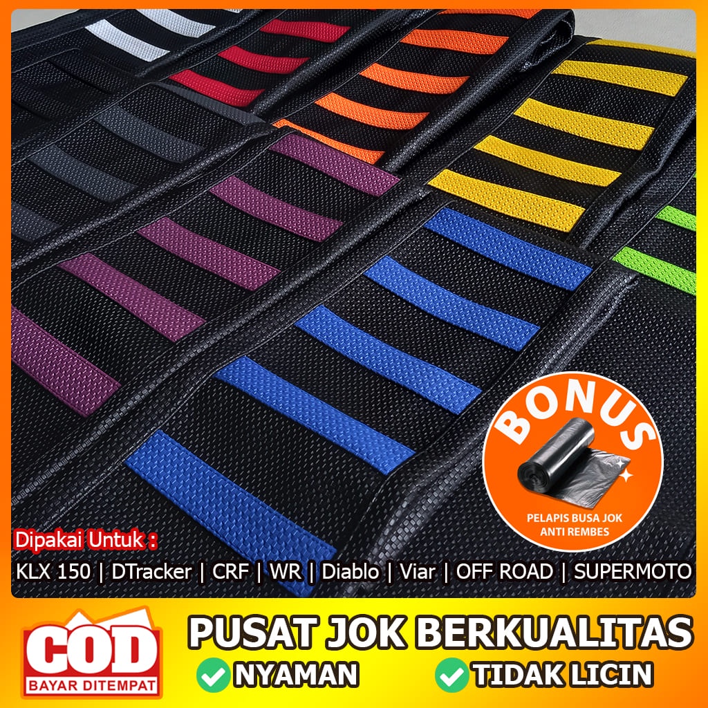 [COD] B Sarung Kulit Jok Cover Hitam SUPERMOTO TRAIL GTX Sarung Bungkus Jok CRF KLX GORDON Cover Sea