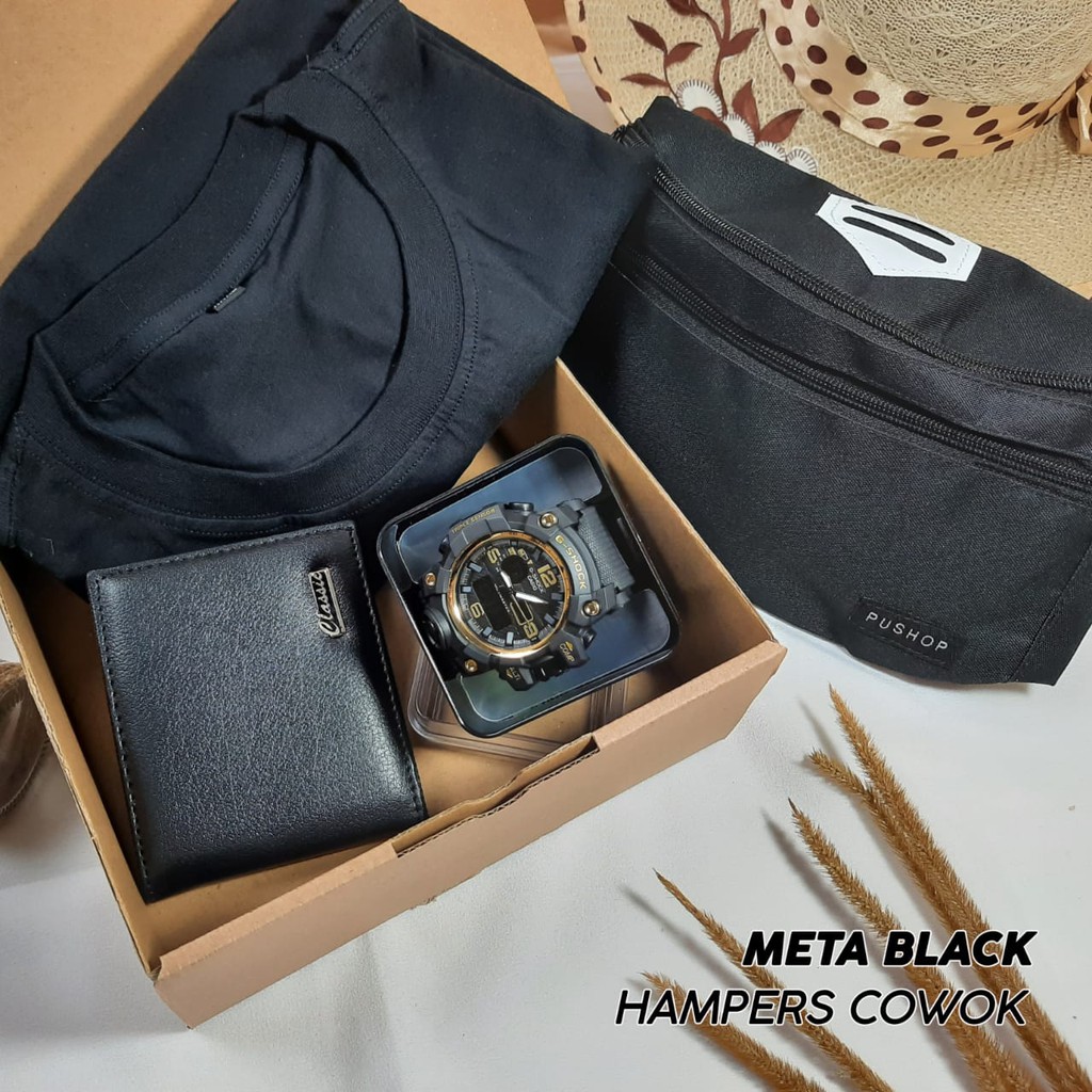

Hampers Box Termurah / Gift Box / Kado Ulang Tahun Cowok, Pacar Gebetan Meta Black