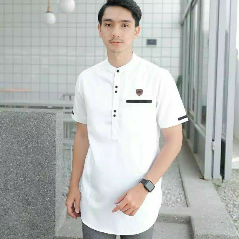 Baju Koko Kurta Dewasa Lengan Pendek Material Catton  Adem Serap Keringat