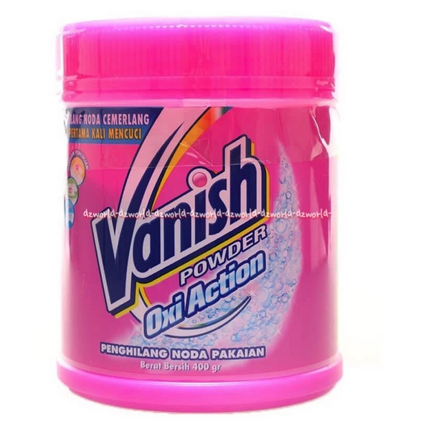 Vanish Oxi 400gr Action Multi Power Detergent Penghilang Noda Bubuk Tanpa Klorin Bersih Tanpa Dikucek Vanis Oxy Sabun Cuci Vanish Untuk Pakaian Putih Bewarna