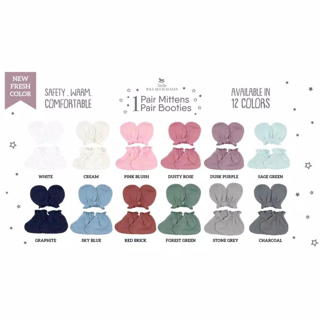 New Colour Little Palmerhaus Mitten and booties sarung tangan kaki bayi