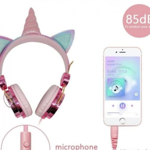 HGM-012 SOHA Headset Cute Unicorn SWAROVSKI DIAMOND Kabel Headphone + Microphone Earphone Music