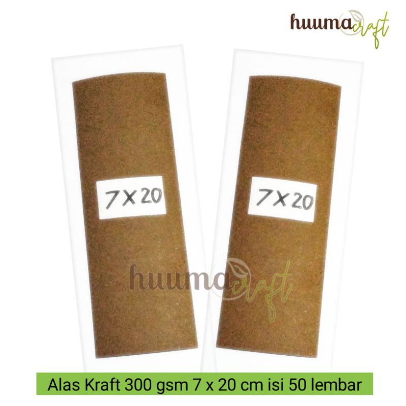 

Alas Kraft 300 gsm Ukuran 7x20 cm isi 50 lembar